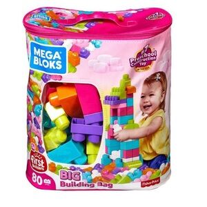 Mega Bloks- First Builders Big Building Bag - Multi-Color